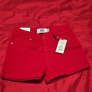 Refuge High Waist Red Women's Shorts